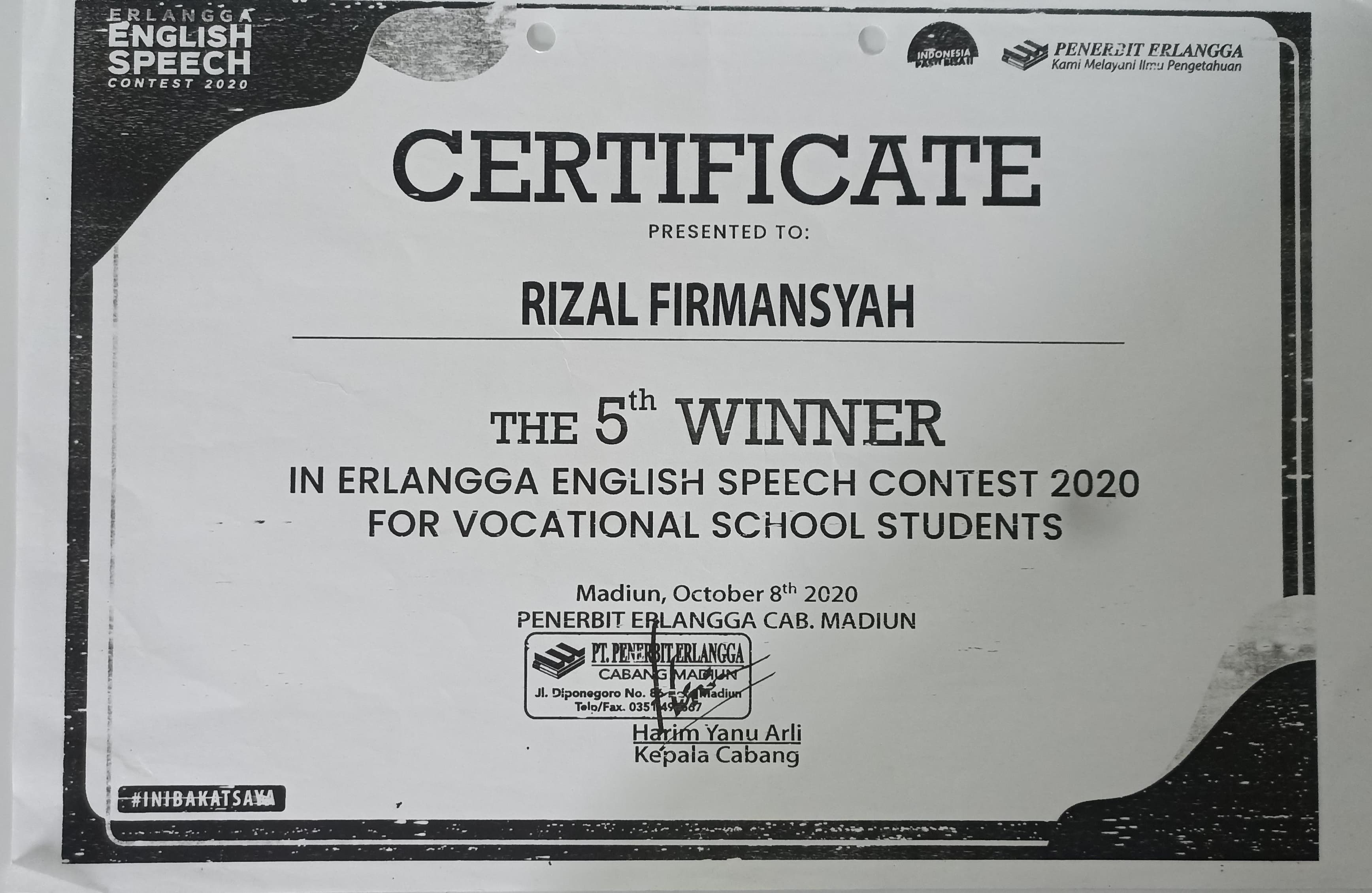 ERLANGGA ENGLISH SPEECH CONTEST