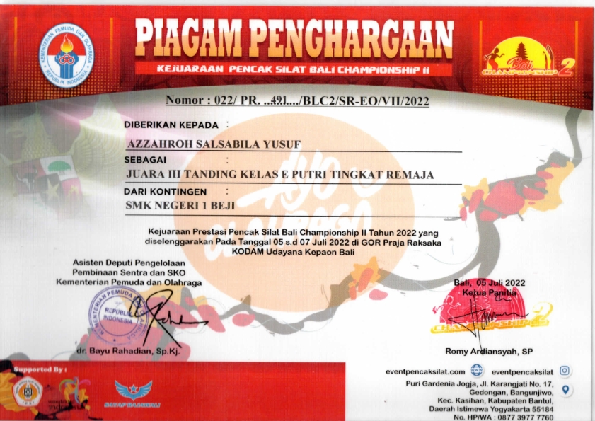 KEJUARAAN PENCAK SILAT BALI CHAMPIONSHIP II