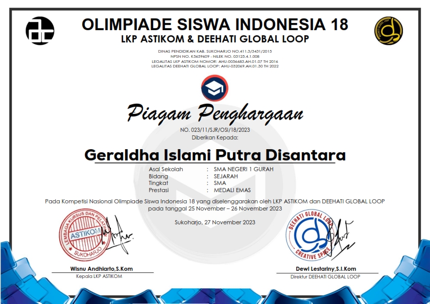 Olimpiade Siswa Indonesia 18 Bidang Sejarah