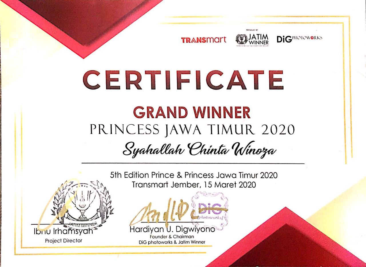 GRAND WINNER PRINCESS JAWA TIMUR