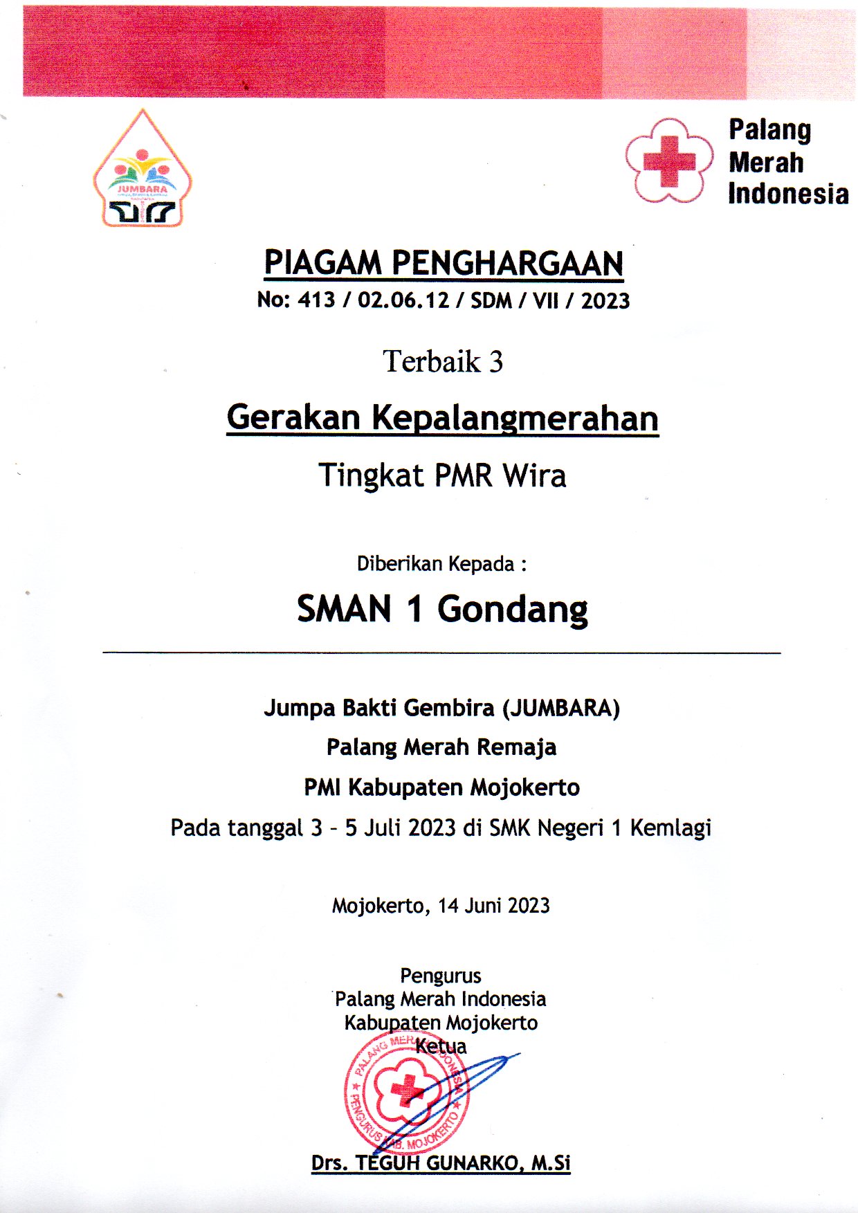 Jumpa Bhakti Gembira (Jumbara) Palang Merah Remaja