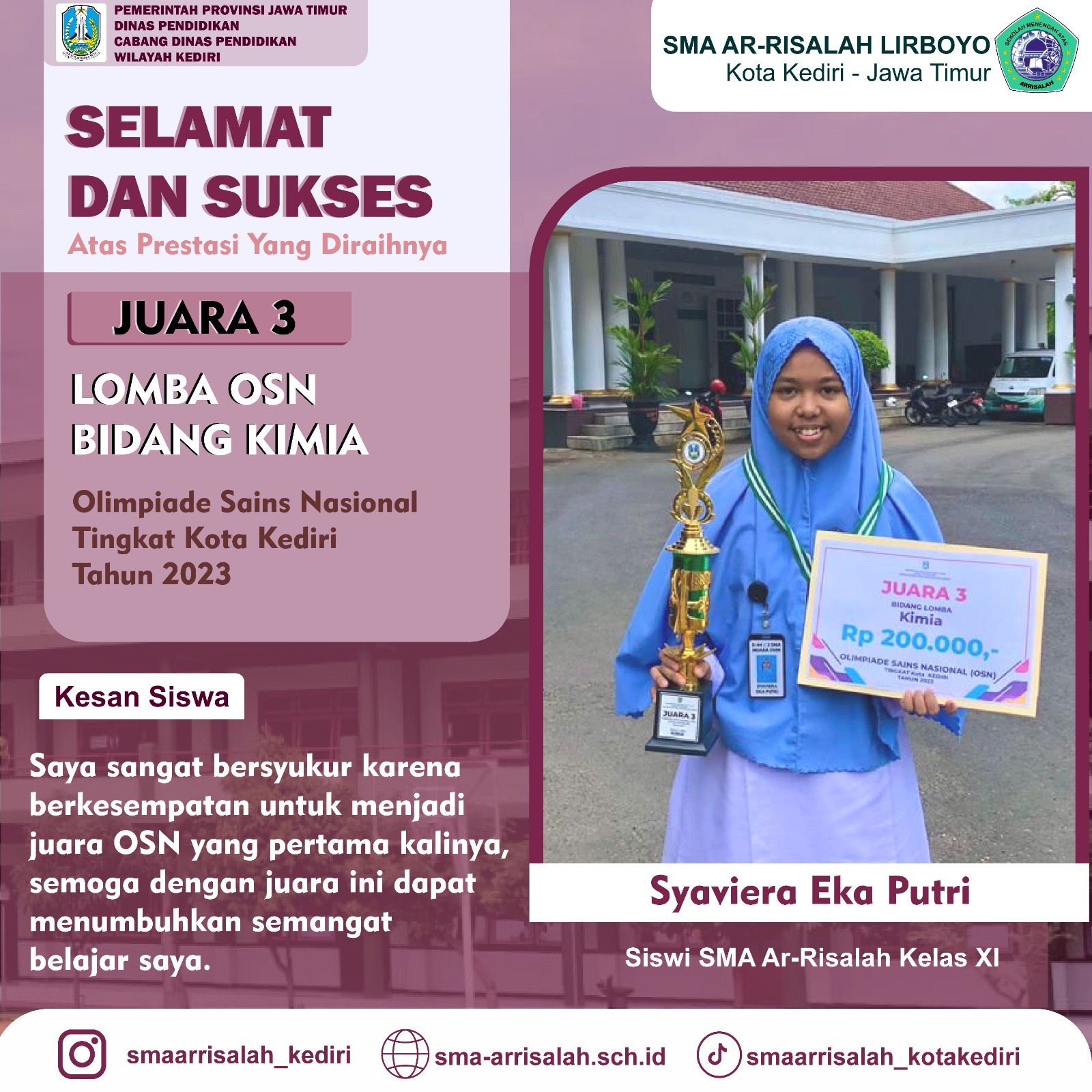 OLIMPIADE SAINS NASIONAL BIDANG LOMBA KIMIA