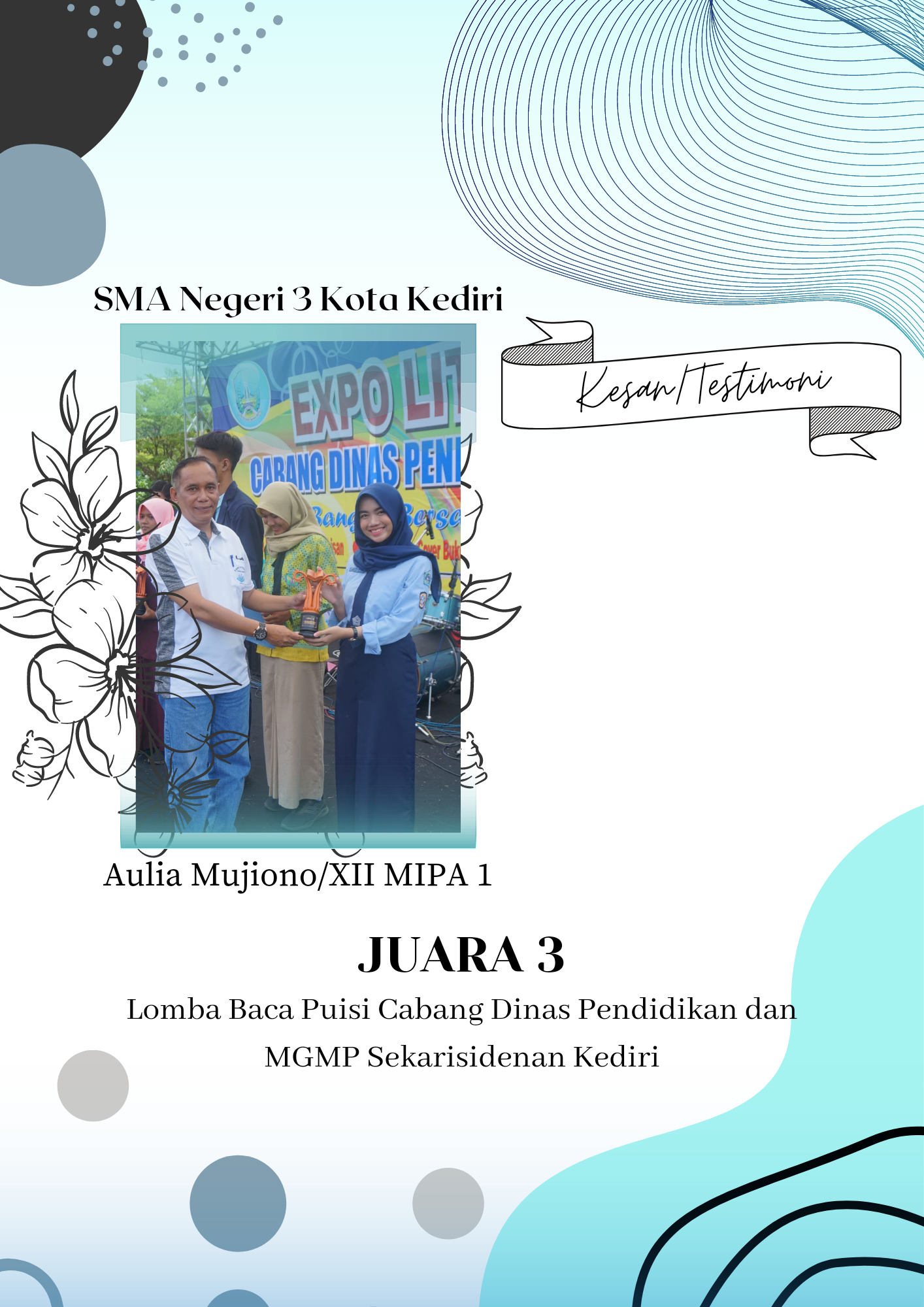 Juara 3 Lomba Baca Puisi 