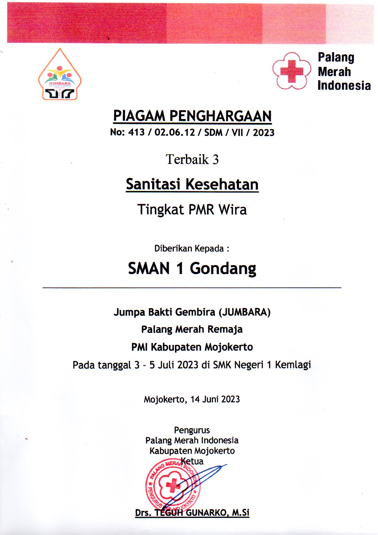 Jumpa Bhakti Gembira (Jumbara) Palang Merah Remaja Sanitasi Kesehatan