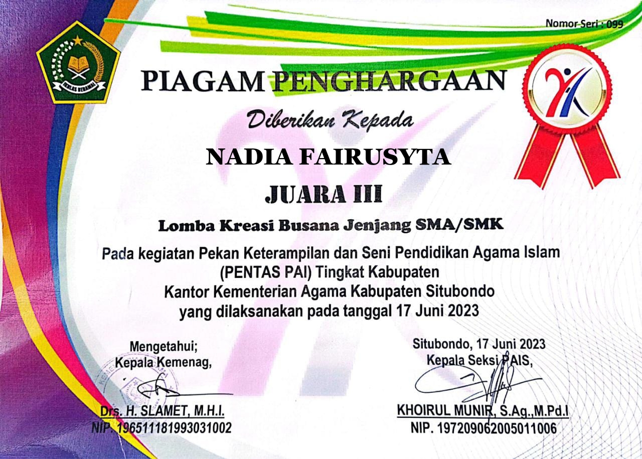 Lomba Kreasi Busana Jenjang SMA/SMK Pentas PAI