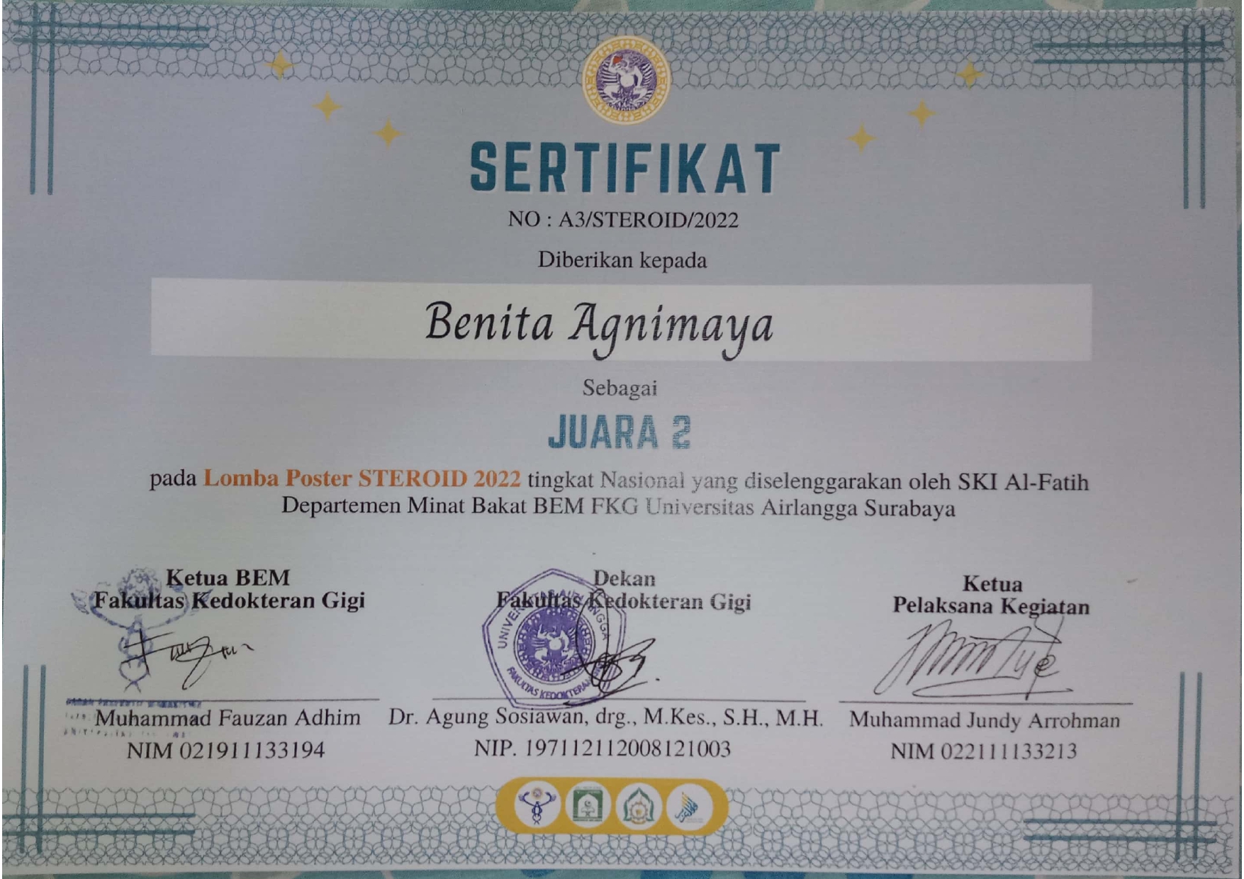 LOMBA POSTER STEROID 2022