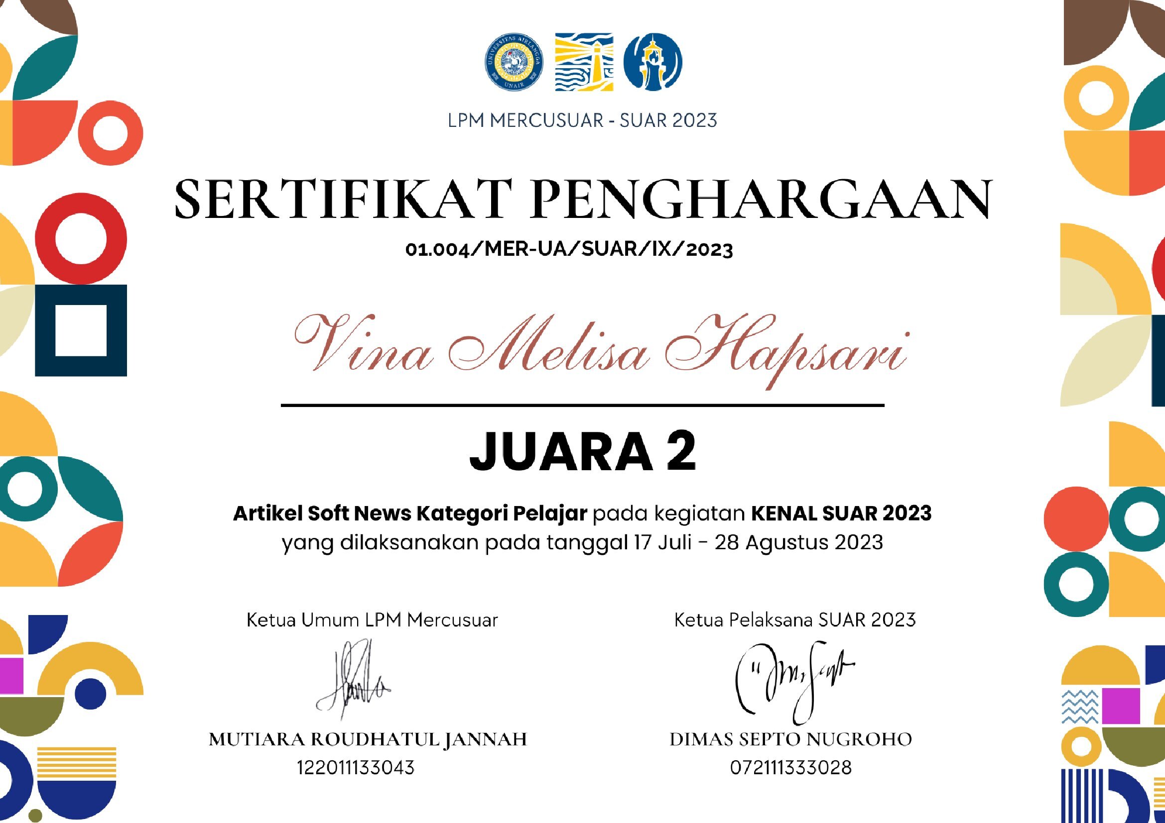 Lomba Jurnalistik Kenal SUAR