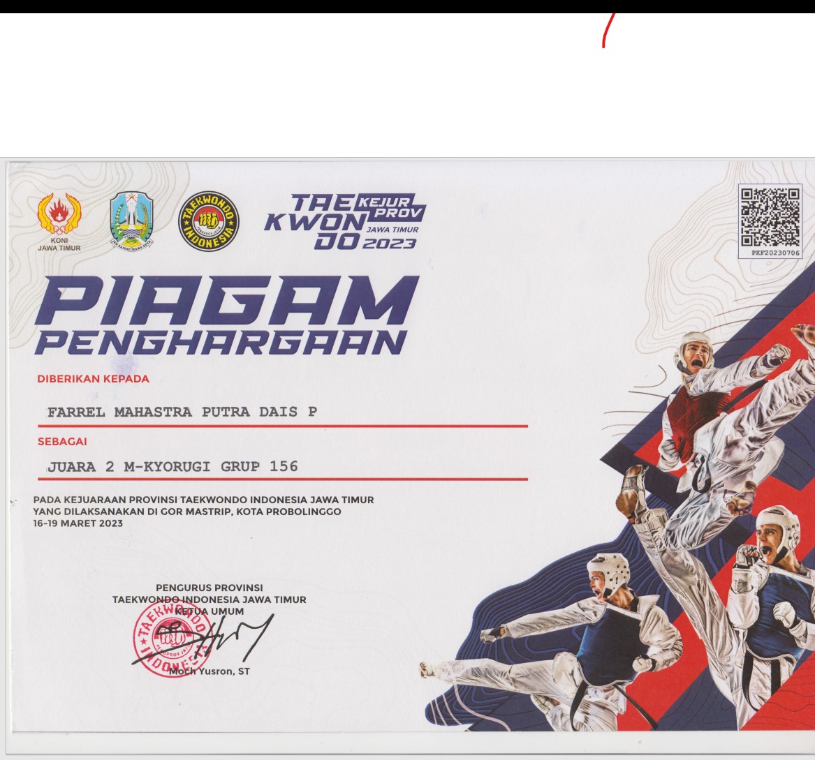 KEJUARAAN PROVINSI TAEKWONDO INDONESIA JAWA TIMUR