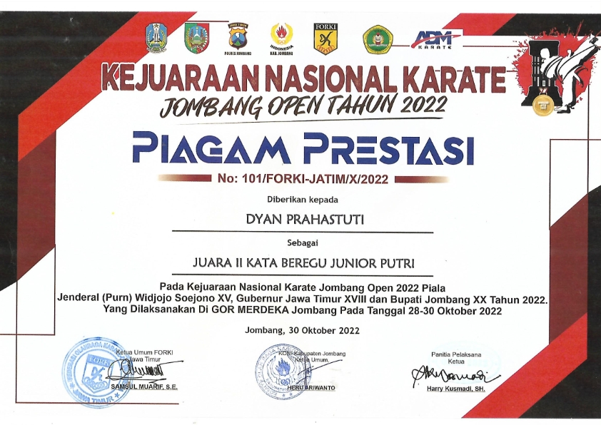 KEJUARAAN NASIONAL KARATE JOMBANG OPEN 2022