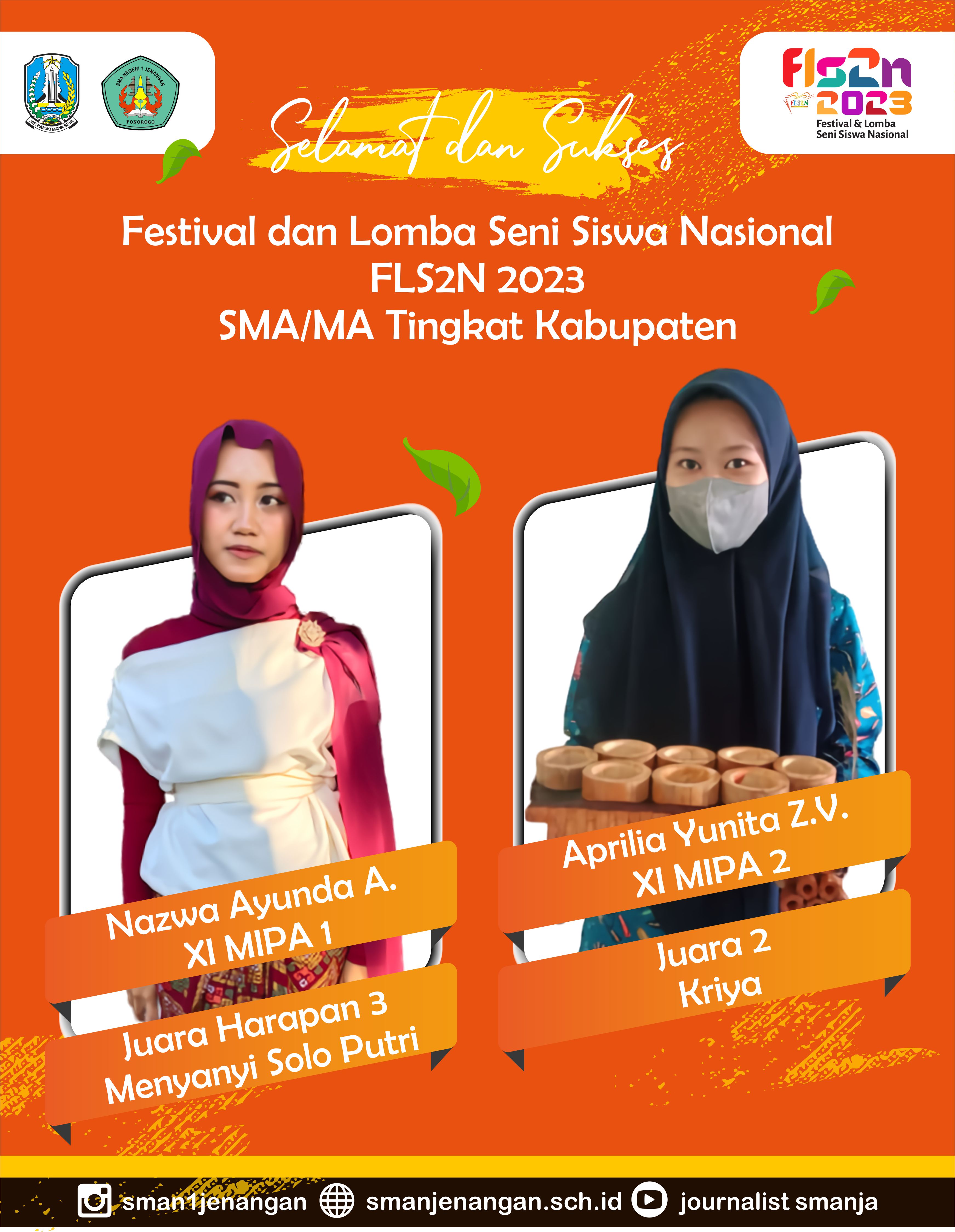 Lomba Kriya Festival dan Lomba Seni Siswa Nasional FLS2N 2023 SMA/MA Tingkat Kabupaten