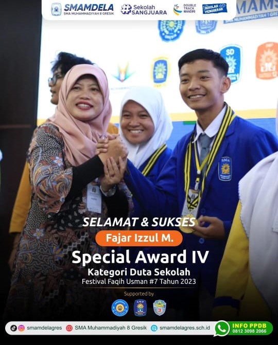 SPECIAL AWARD IV KATEGORI DUTA SEKOLAH