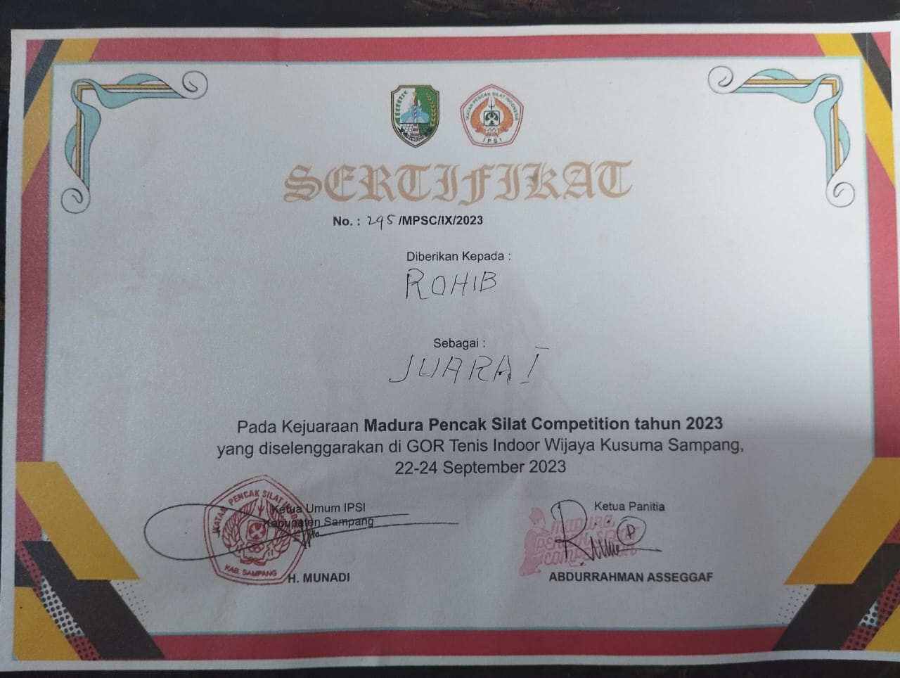 Kejuaraan Madura Pencak Silat Competition 