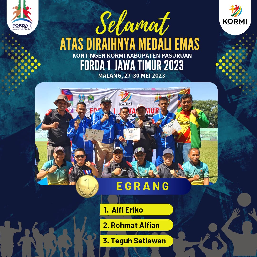 peraih medali emas dalam lomba tradisional EGRANG