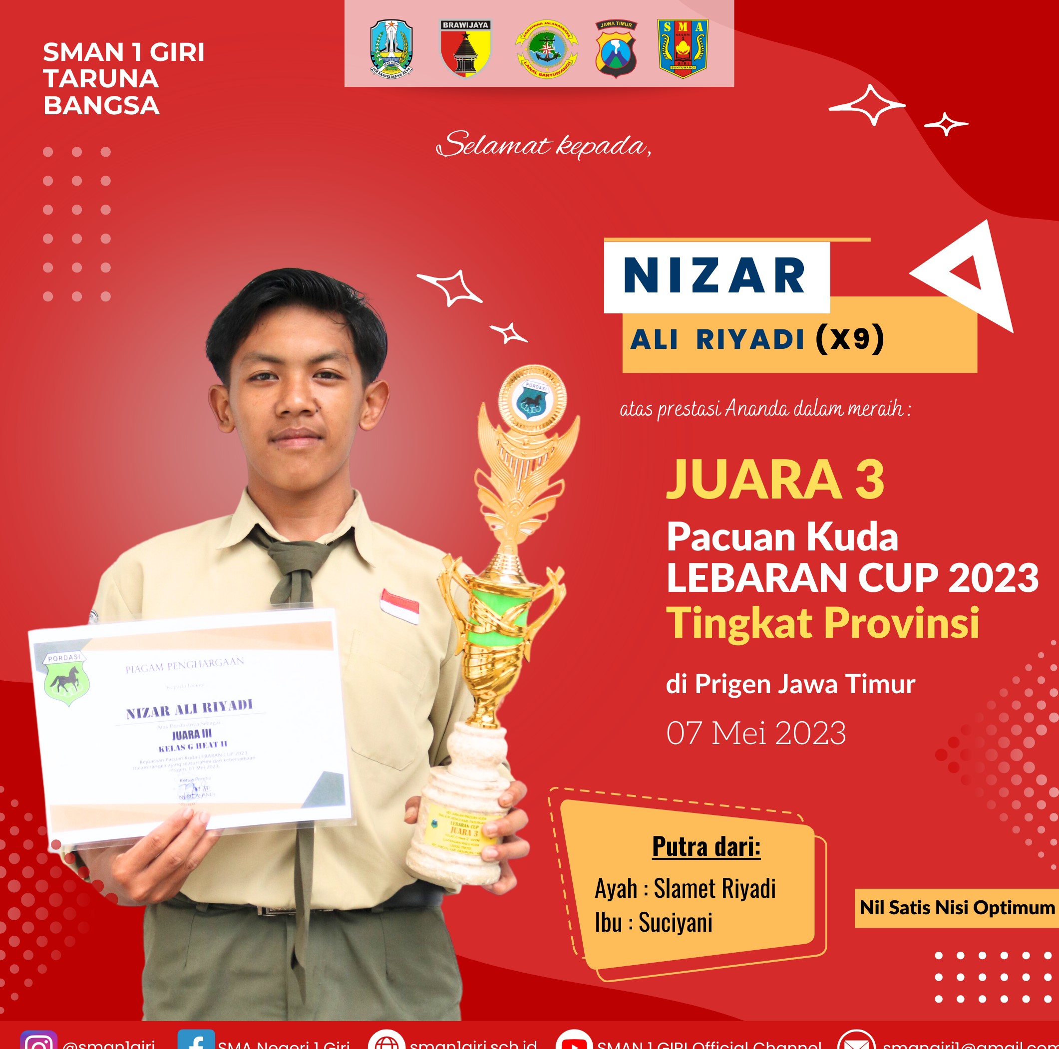 JUARA 3 PACUAN KUDA 