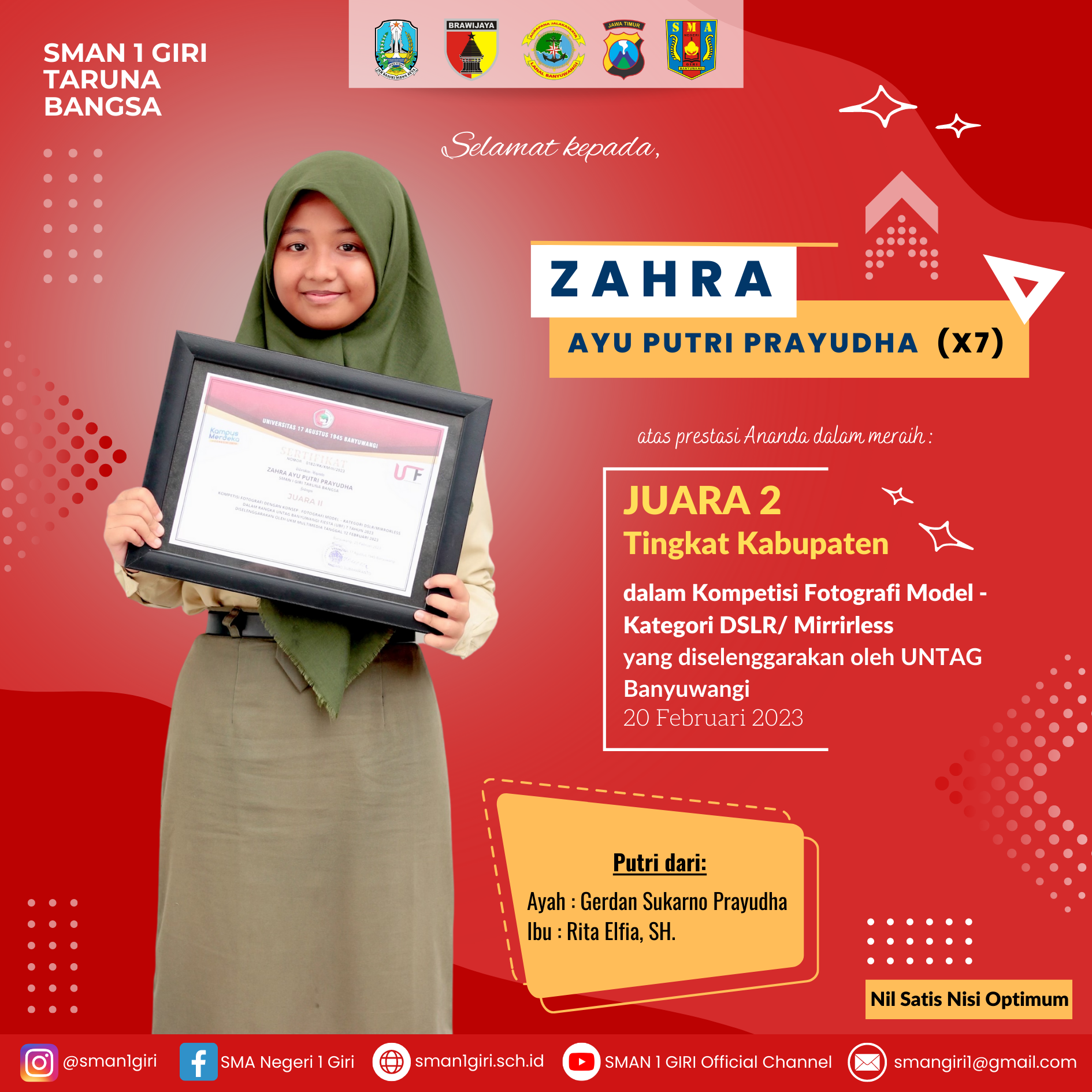 JUARA 2 LOMBA FOTOGRAFI MODEL