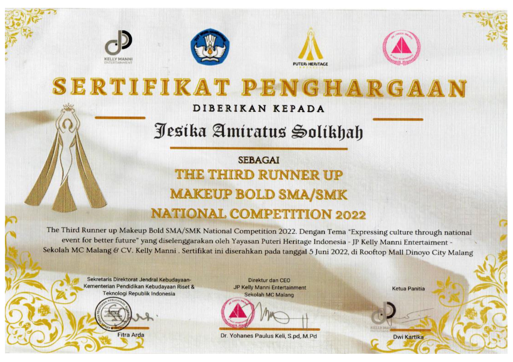 BIDANG LOMBA NATIONAL MAKEUP BOLD COMPETITION