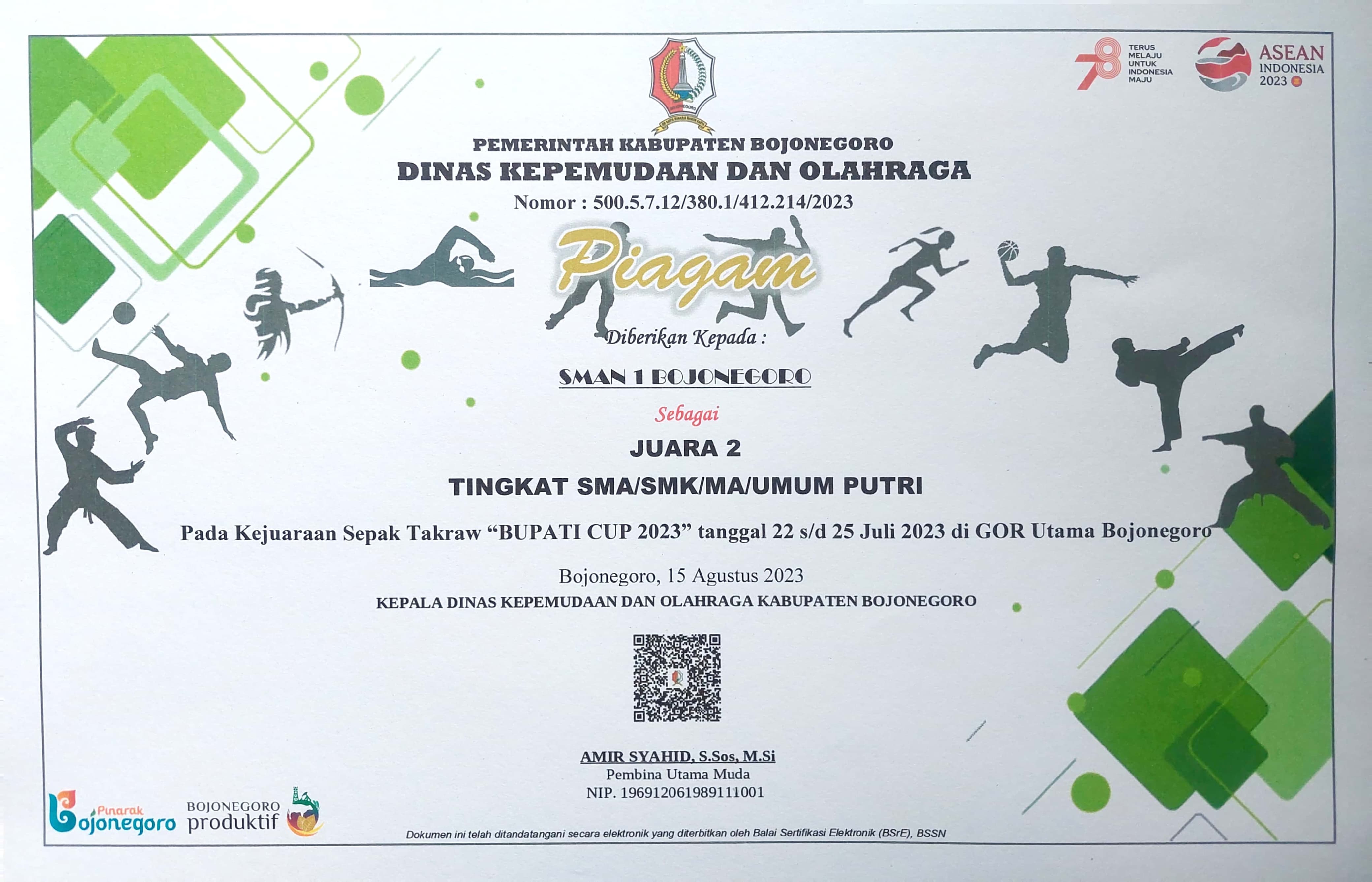 Sepak Takraw Putri Bupati Cup 2023