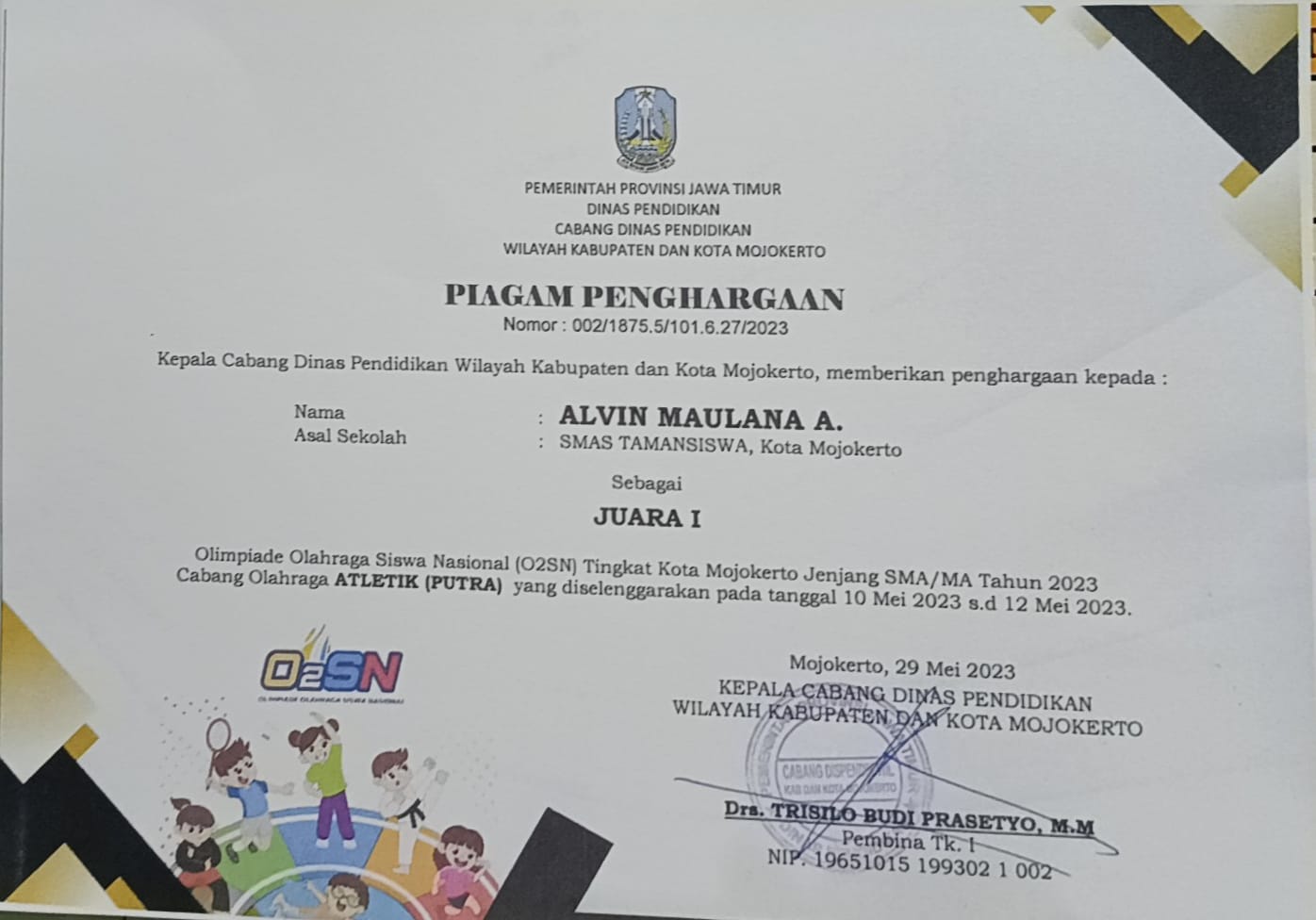 ATLETIK ( PUTRA ) O2SN