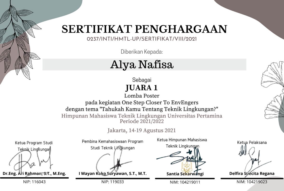 Lomba Poster - One Step Closer to Envengers