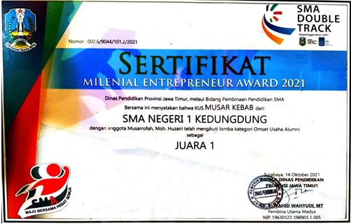 Milenial Enterpreneur Award 2021