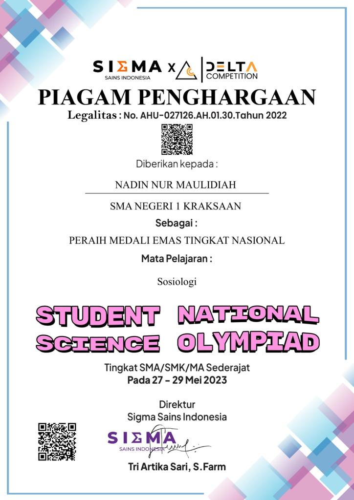 Student National Science Olympiad Bidang Sosiologi