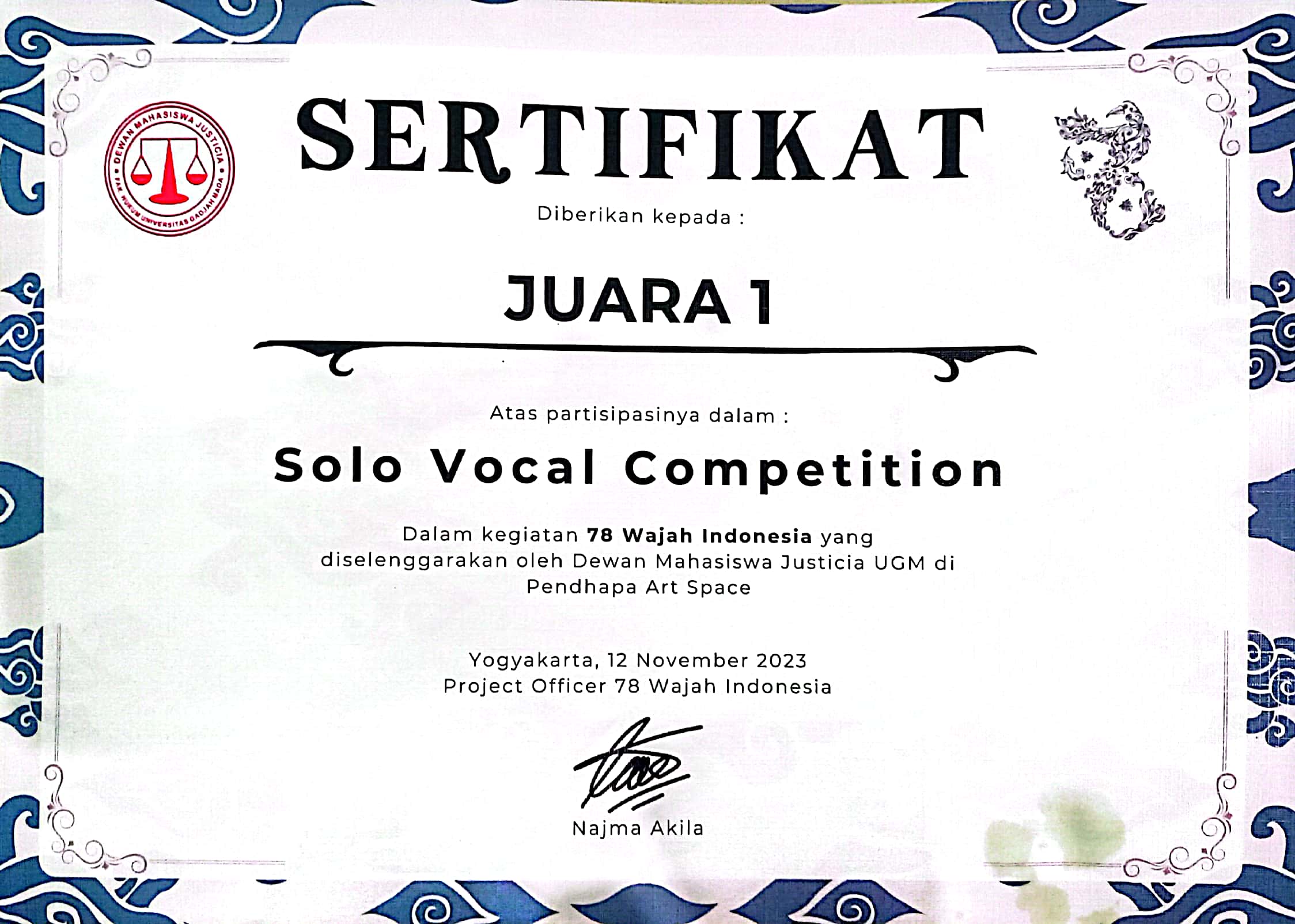 Solo Vocal Competition