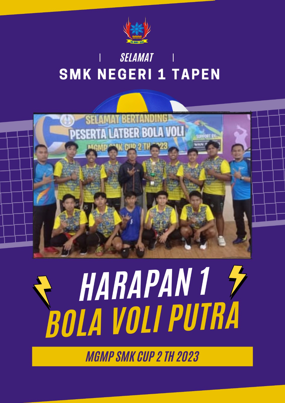 Lomba bola Voly MGMP PJOK SMK Cup 2 Tahun 2023