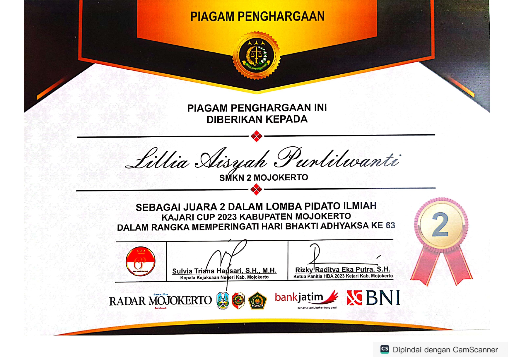 Lomba Pidato Ilmiah Kajari Cup