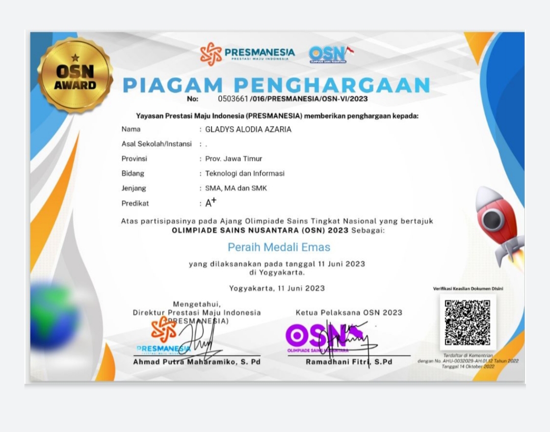 OLIMPIADE SAINS NUSANTARA (OSN)