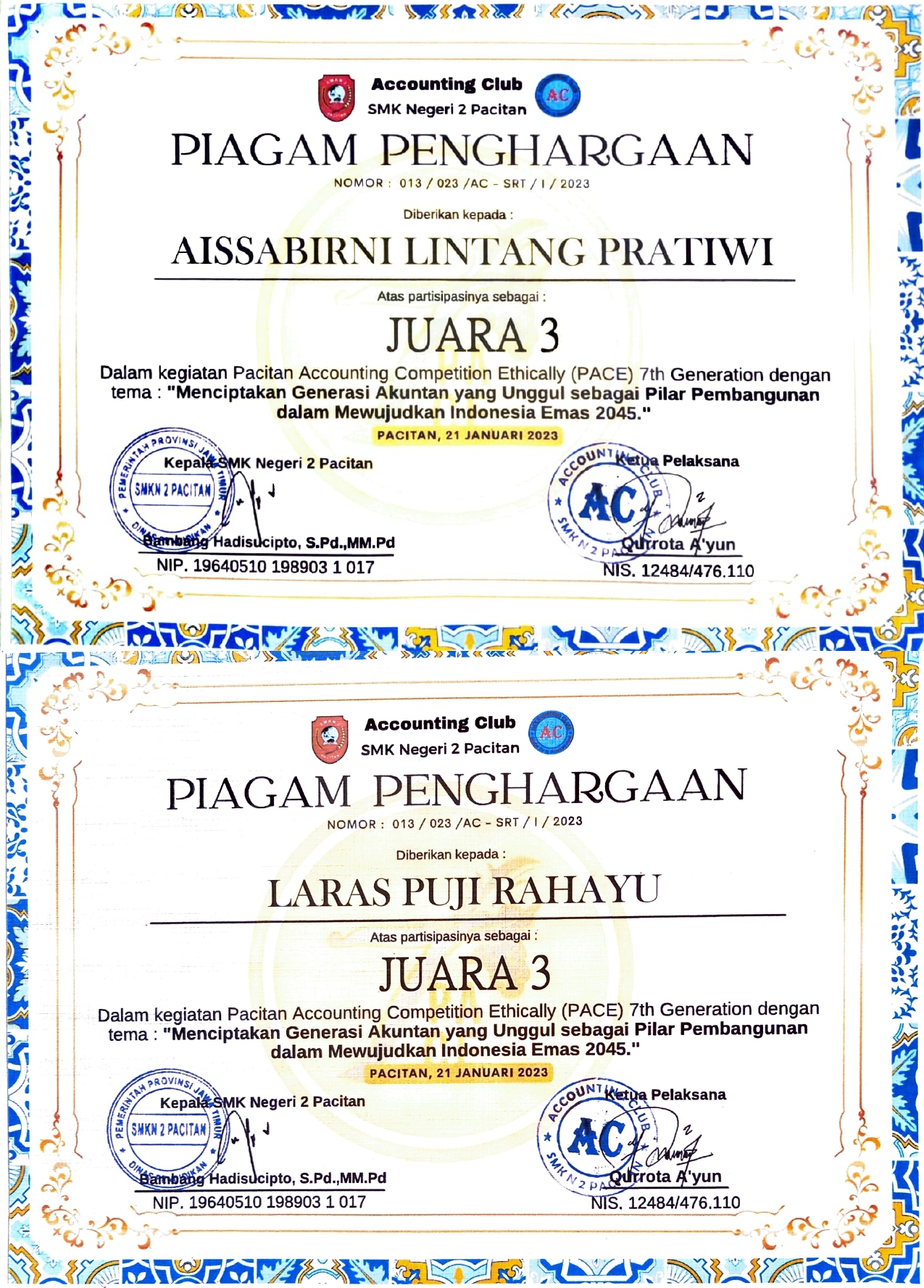 Pacitan Acounting Competition Ethically (PACE)