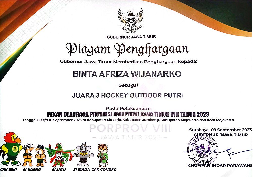 JUARA 3  HOCKEY OUTDOR PORPROV 2023