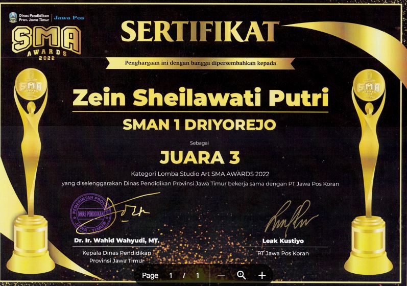 Juara 3 - STUDIO ART (SMA AWARD JATIM 2022)