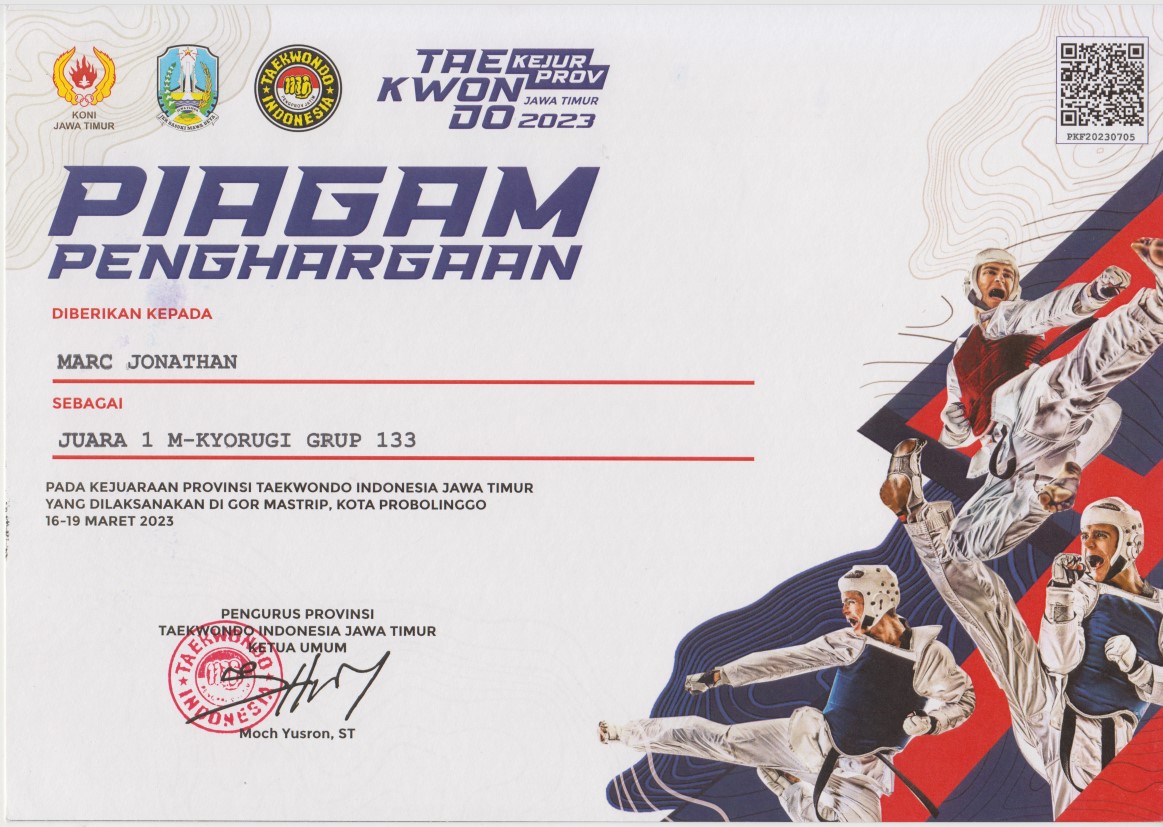 KEJUARAAN PROVINSI TAEKWONDO INDONESIA JAWA TIMUR