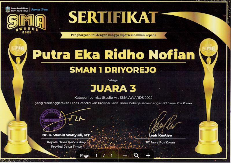 Juara 3 - STUDIO ART (SMA AWARD JATIM 2022)
