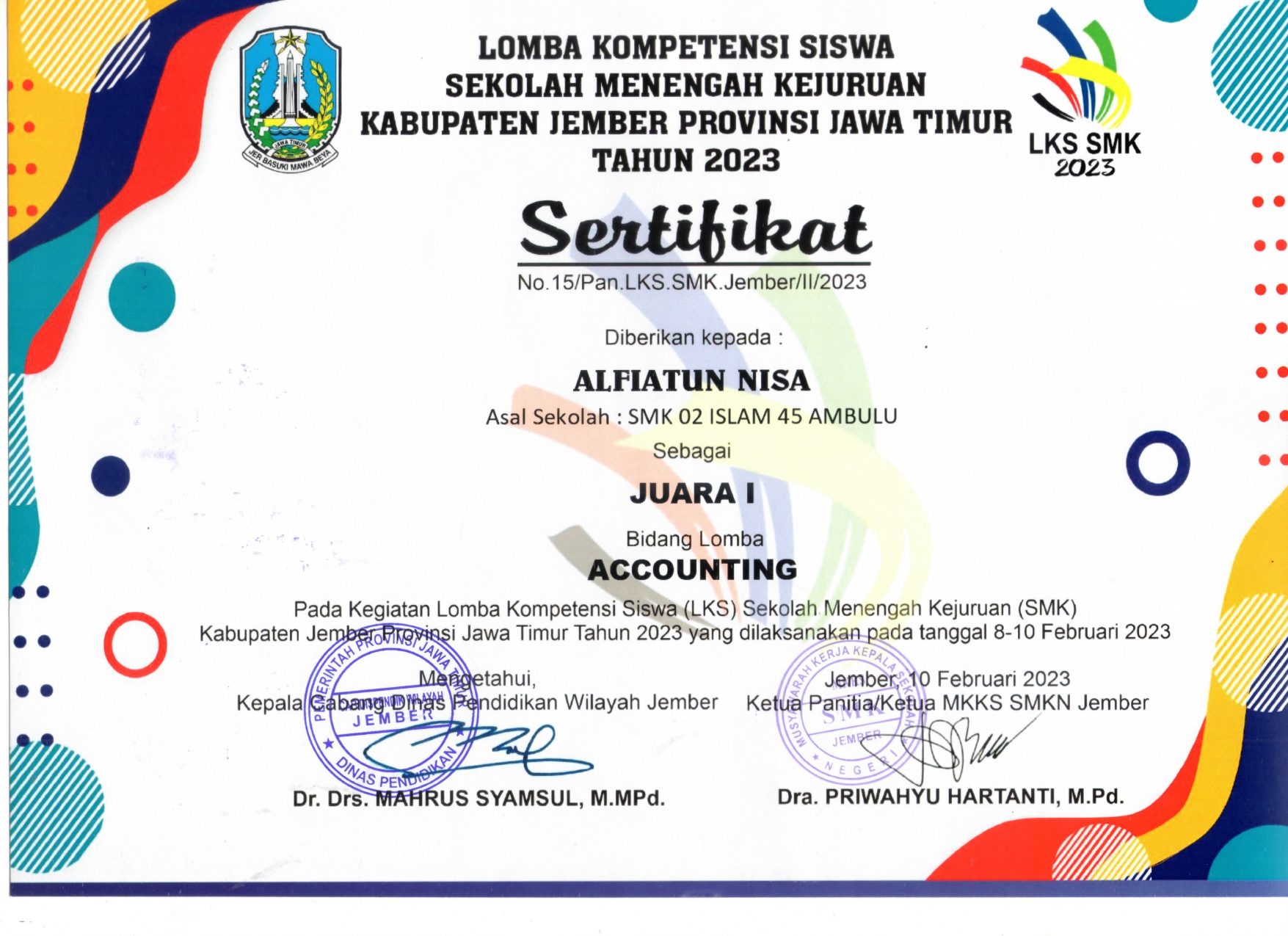 Lomba Kompetensi Siswa (LKS) Bidang Lomba Akuntansi