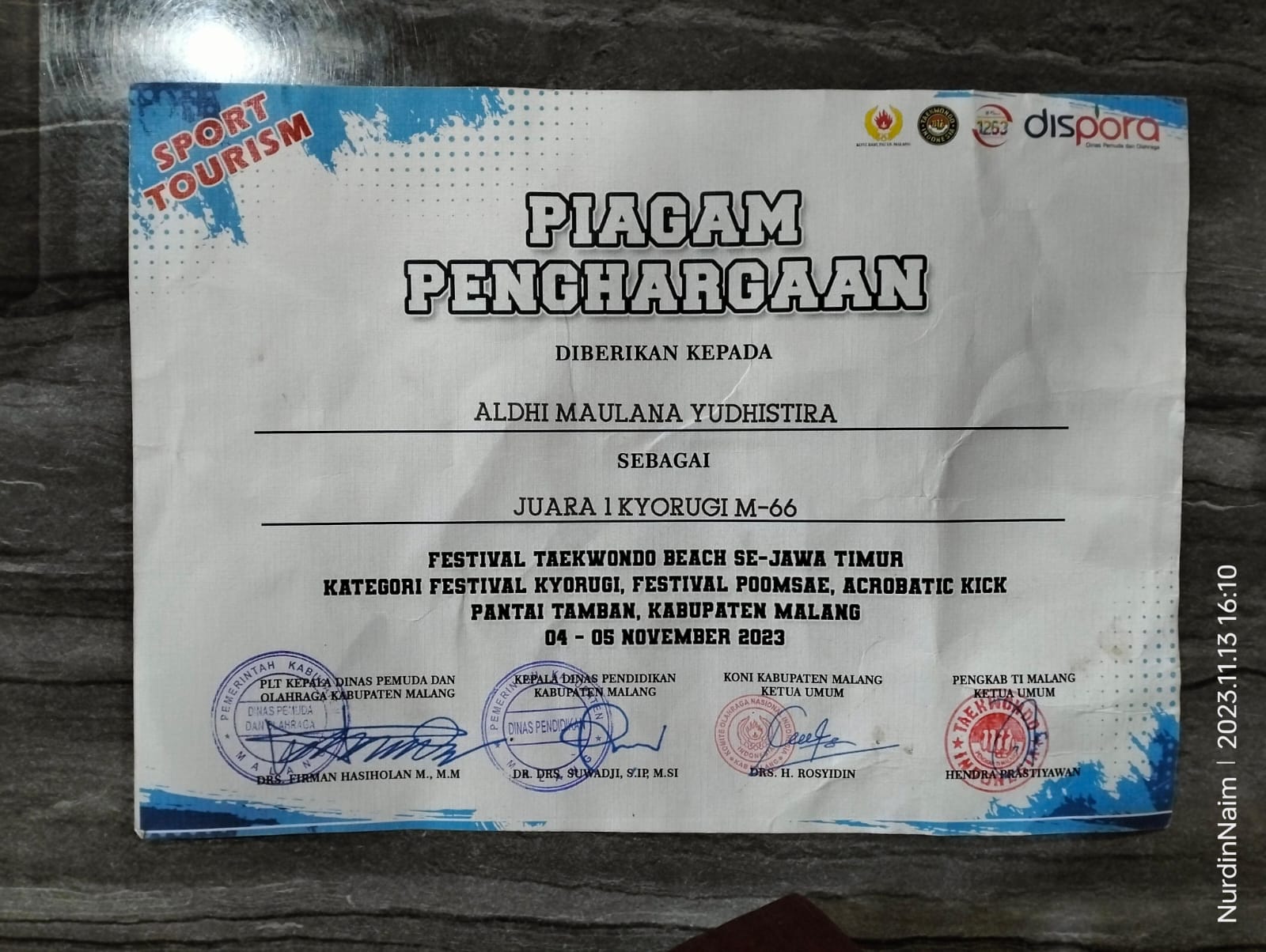 Festival Taekwondo  Beach Se-Jawa Timur Kategori Kyorugi M-66