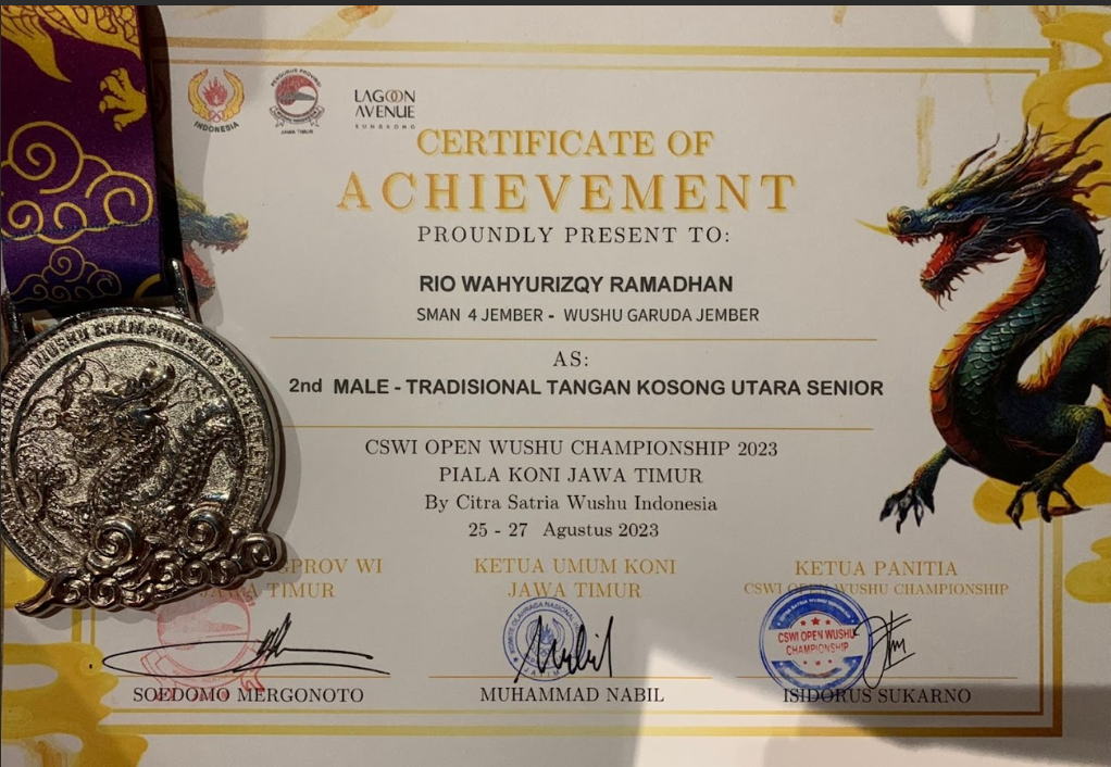 CSWI Open Wushu Championship 2023 Piala Koni Jawa Timur Tradisional Tangan Kosong Utara Senior