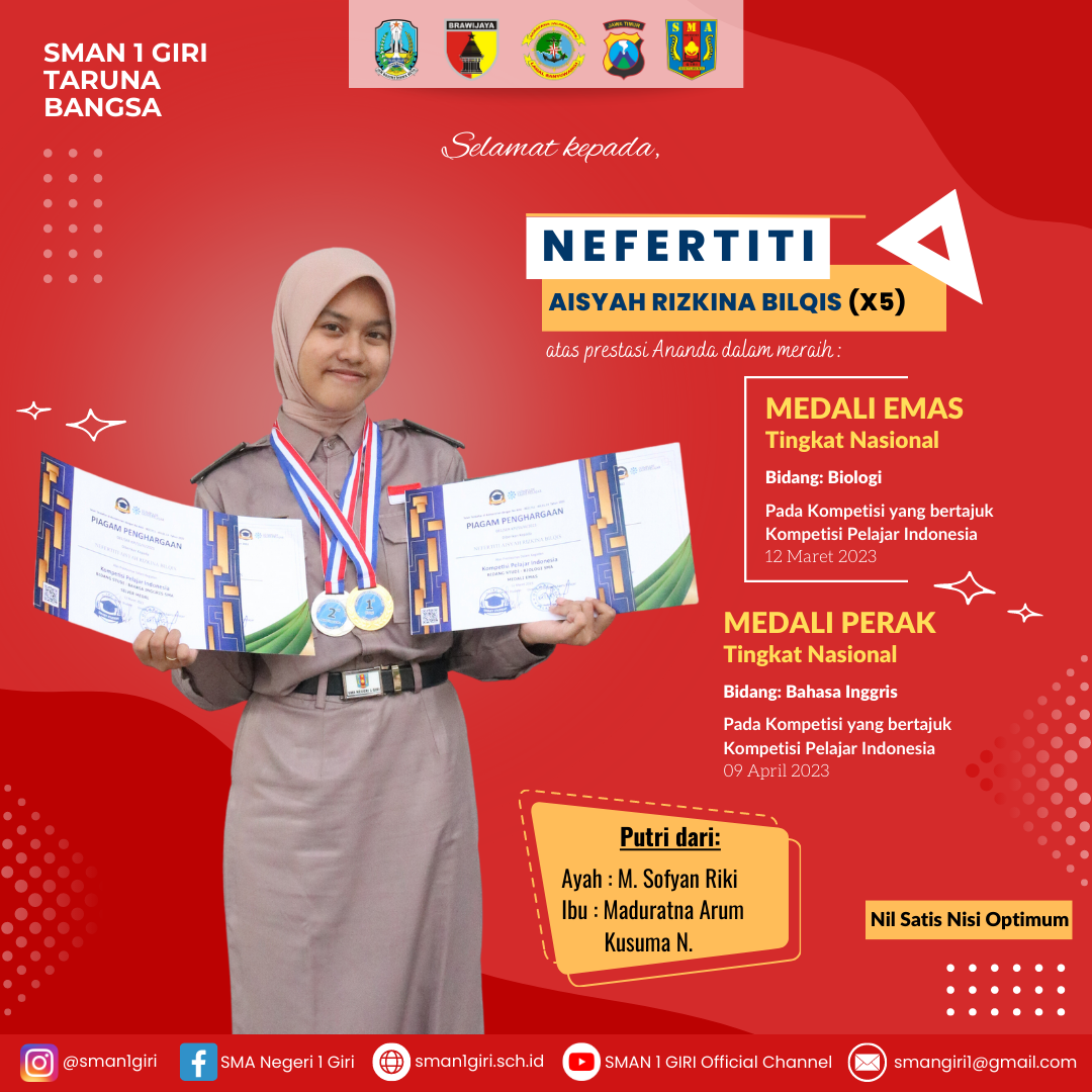 MEDALI EMAS BIDANG BIOLOGI