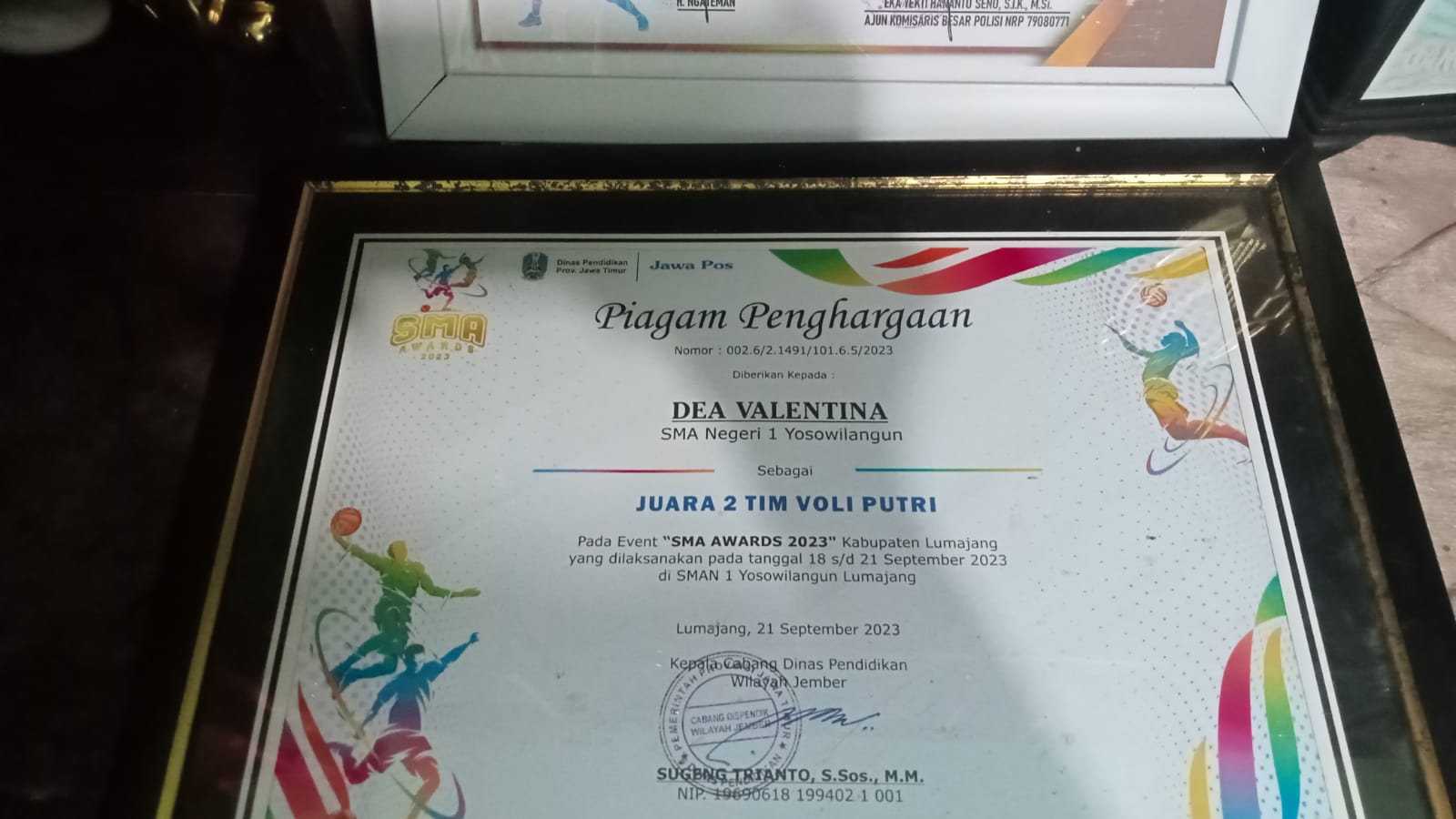 SMA AWARDS 2023 VOLI PUTRI