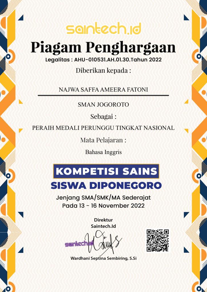 Kompetisi Sains Siswa Diponegoro