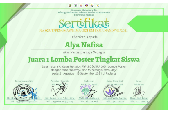 Lomba Poster - Andalas Nutrition Fair 