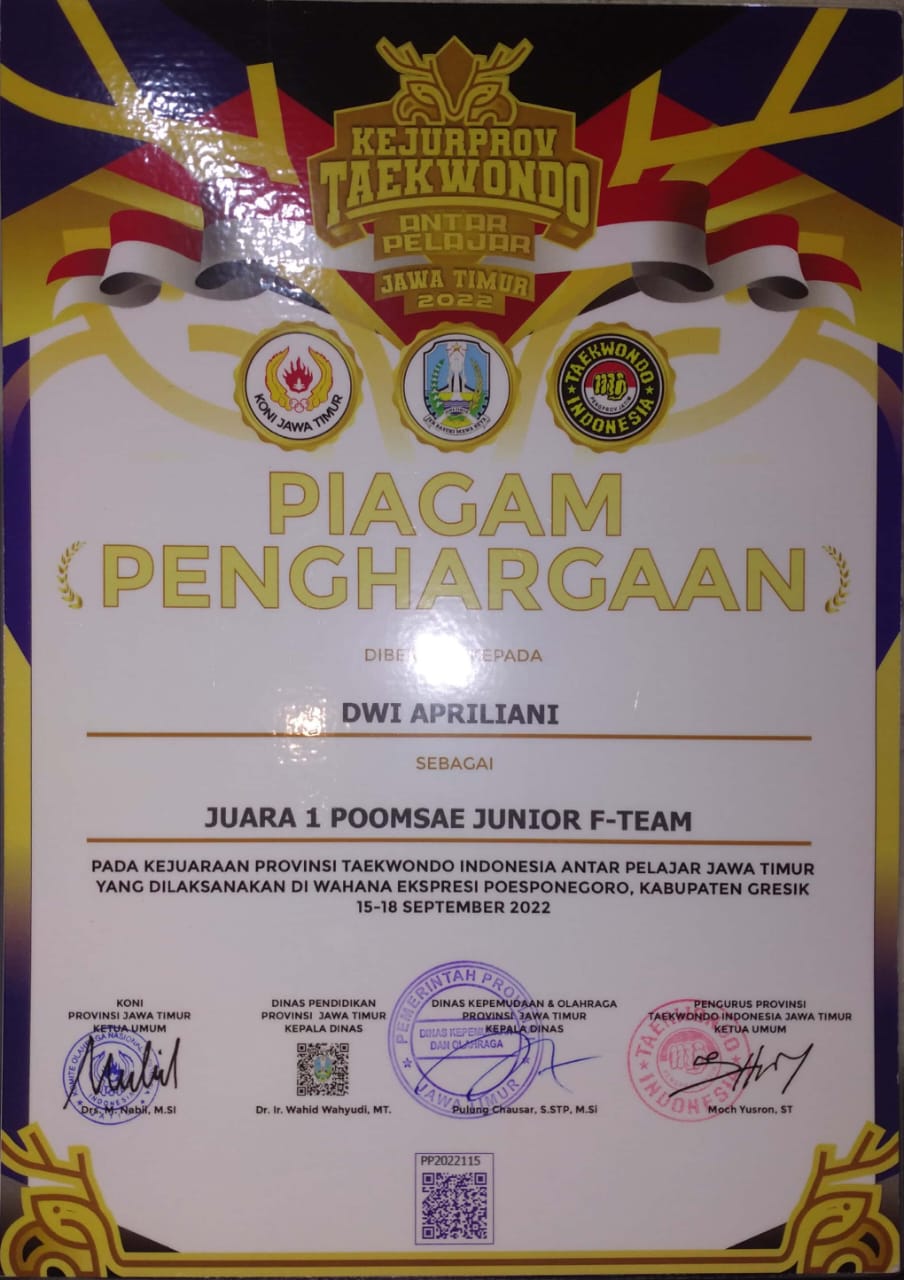 PROVINSI TAEKWONDO INDONESIA JAWA TIMUR 