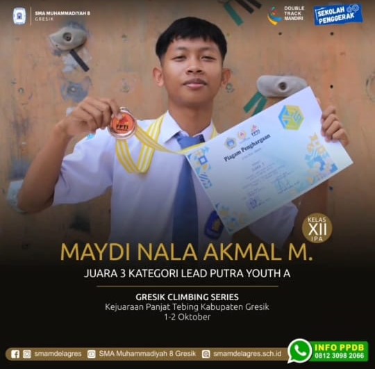 JUARA 3 KATEGORI LEAD PUTRA YOUTH A