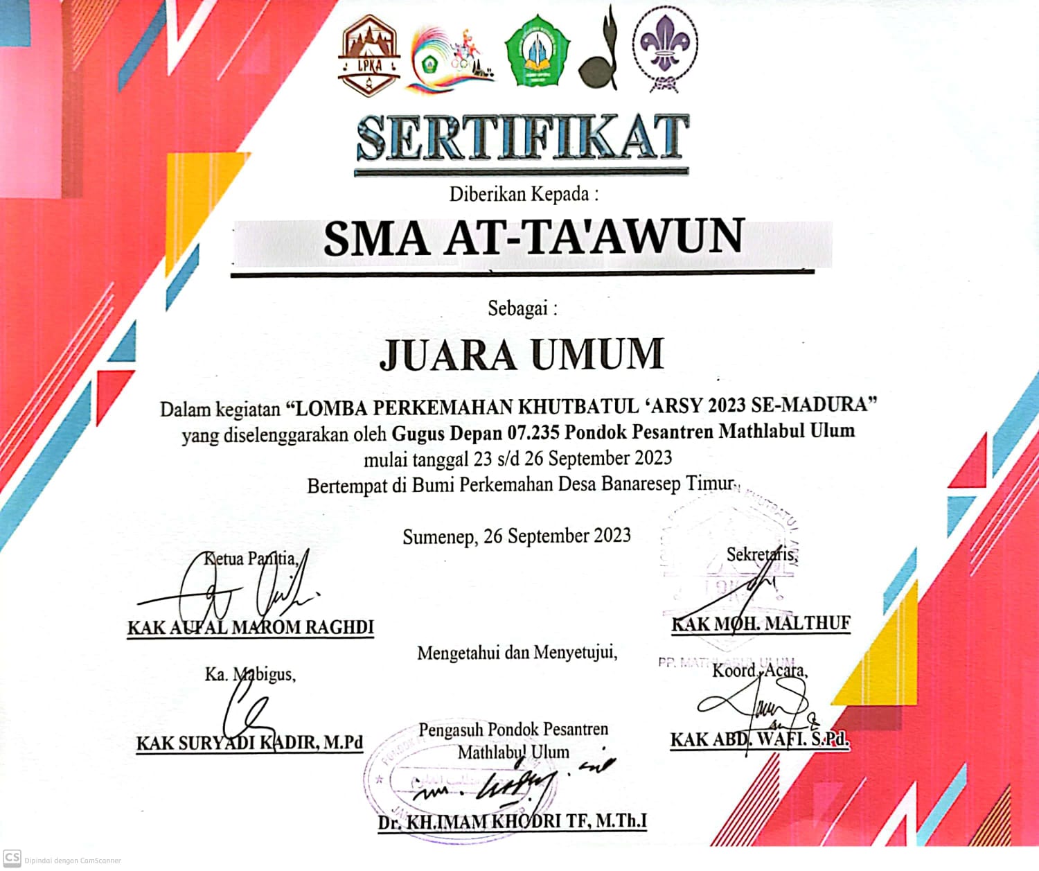 LOMBA PERKEMAHAN KHUTBATUL AR\'SY 2023 SE- MADURA