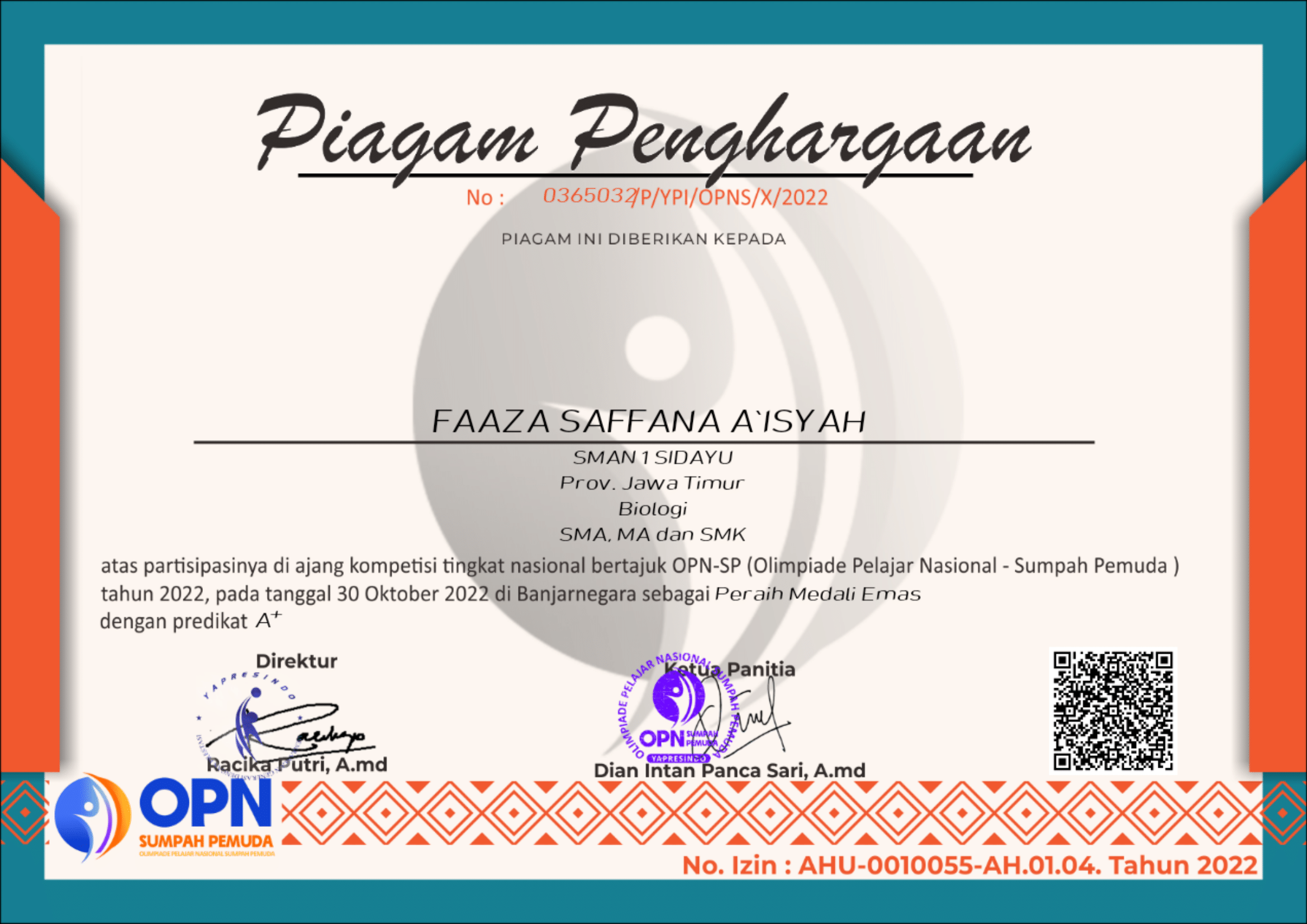 OPN-SP (Olimpiade Pelajar Nasional- Sumpah Pemuda)