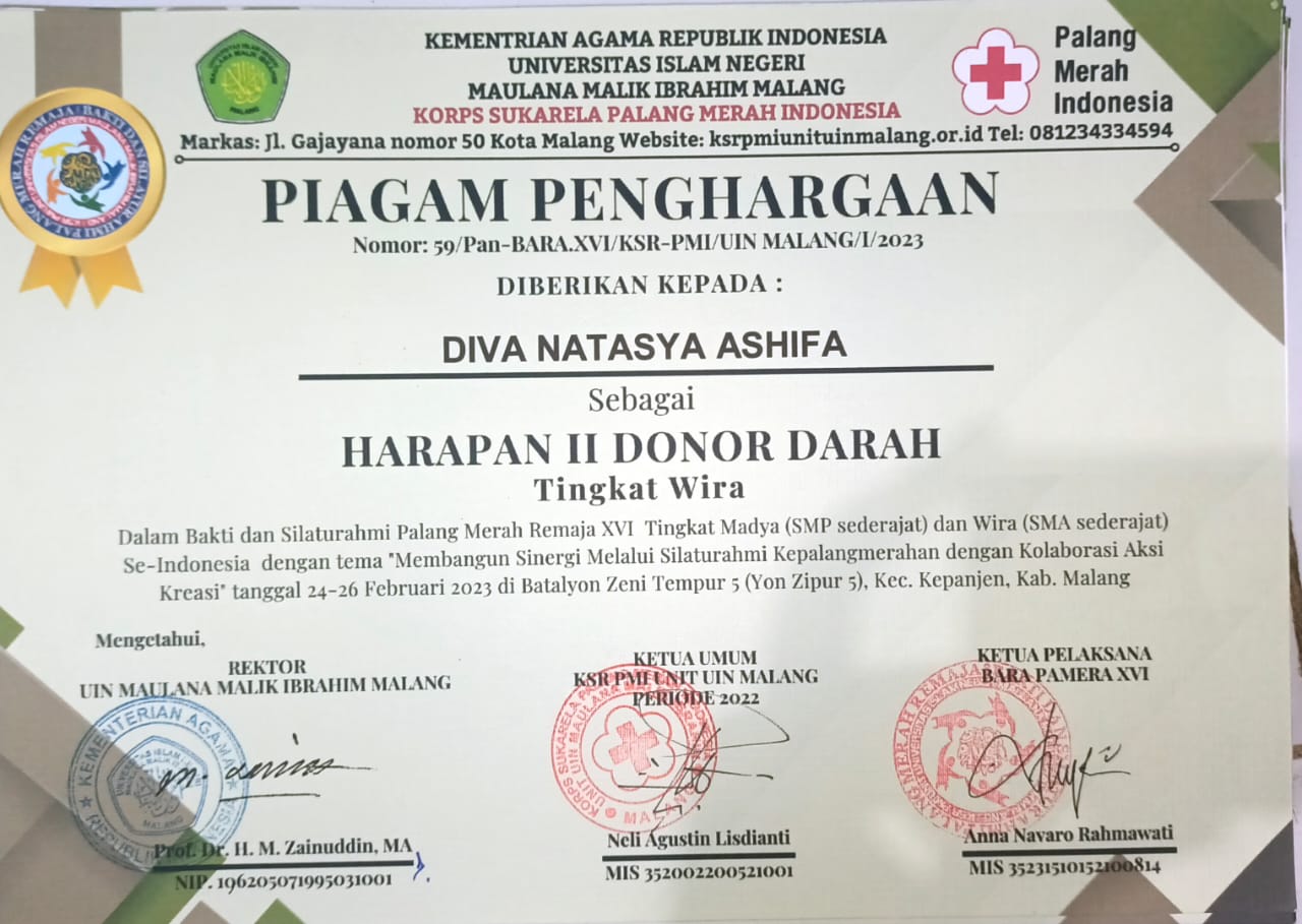 JUARA HARAPAN 2 DONOR DARAH LOMBA PMR BARA PAMERA