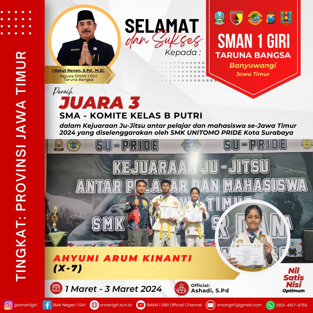 Kejuaraan Ju Jitsu antar Pelajar dan Mahasiswa se Jawa Timur Tahun 2024