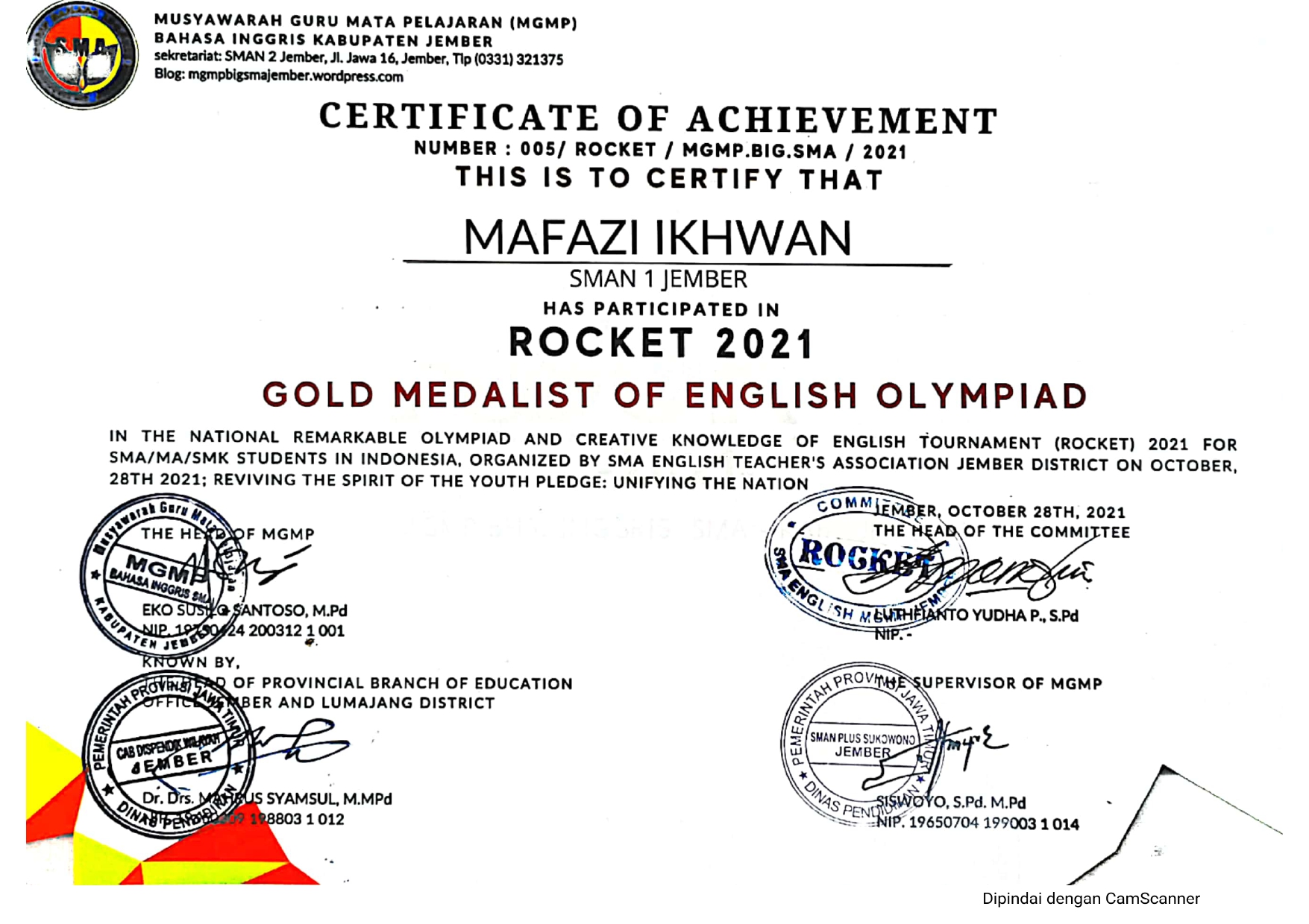 ROCKET 2021: English Olympiad