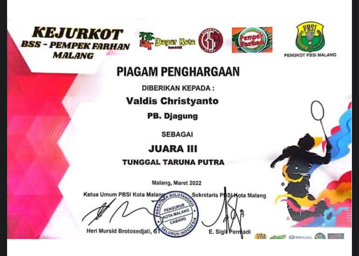 Juara 3 KEJURKOT BSS - PEMPEK FARHAN MALANG