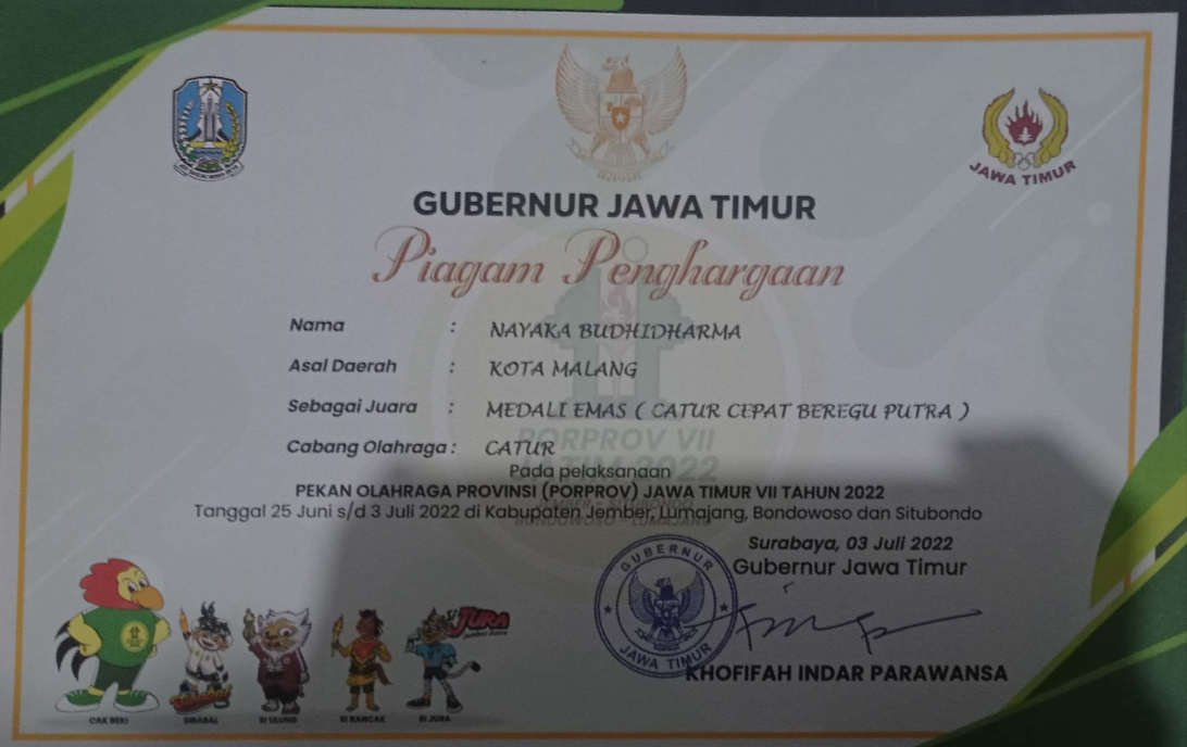 Juara 1 Beregu Cepat Putra PORPROV 2022